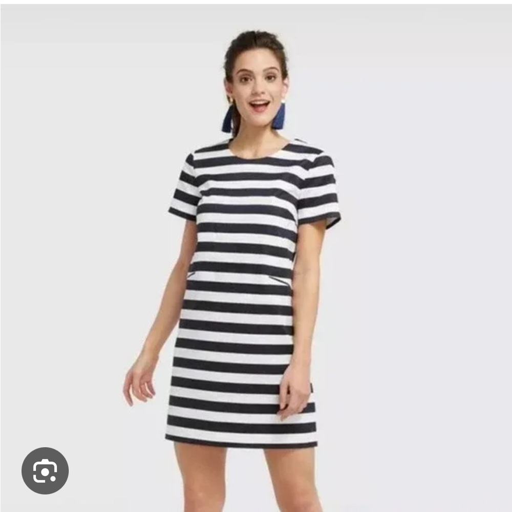 Draper James blue and White Striped Dress